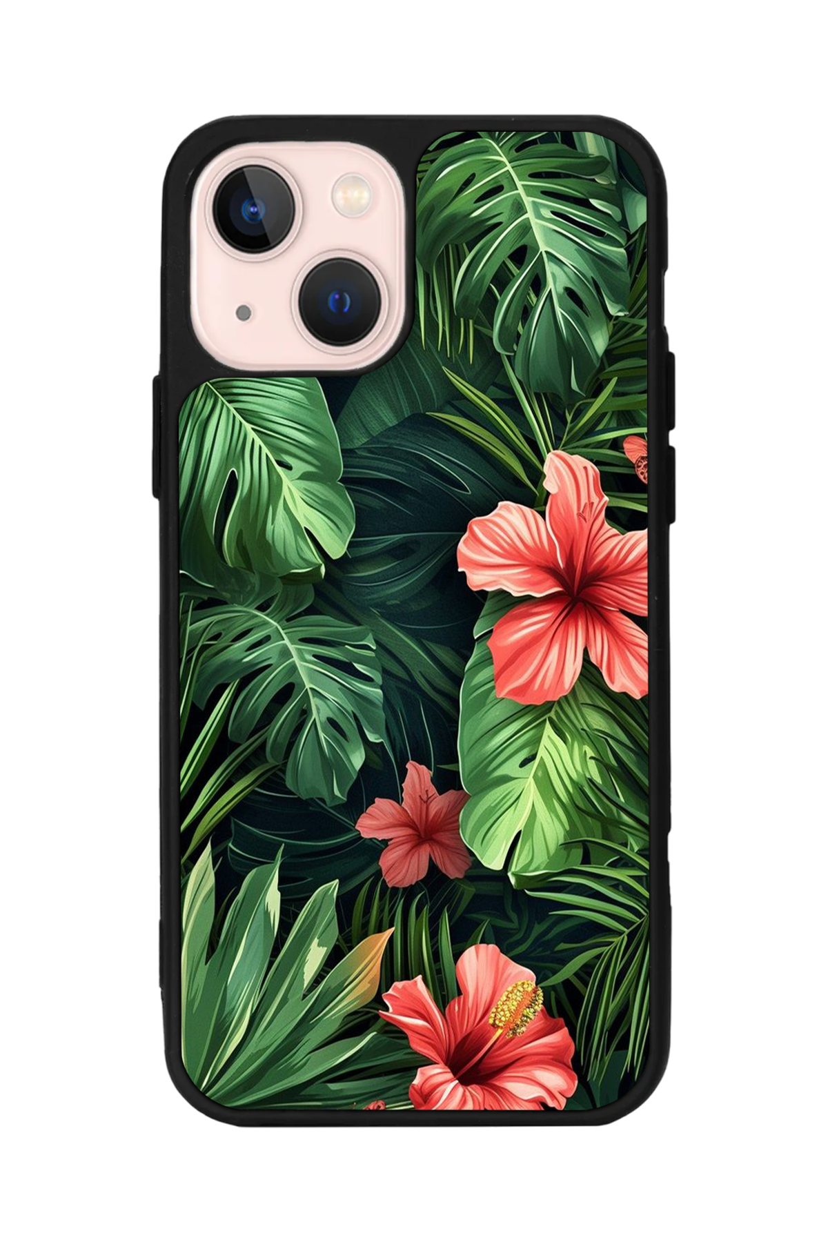 iPhone 13/14 Uyumlu Botanik Tasarımlı Glossy Premium Kılıf
