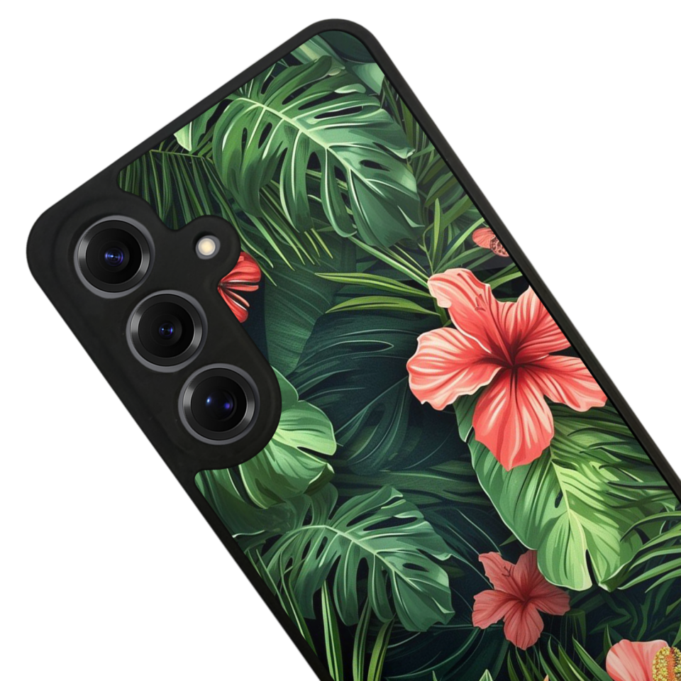 Samsung Galaxy S25 Uyumlu Botanik Tasarımlı Glossy Premium Kılıf