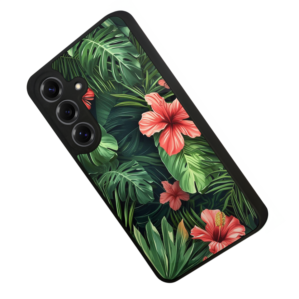 Samsung Galaxy S25 Uyumlu Botanik Tasarımlı Glossy Premium Kılıf