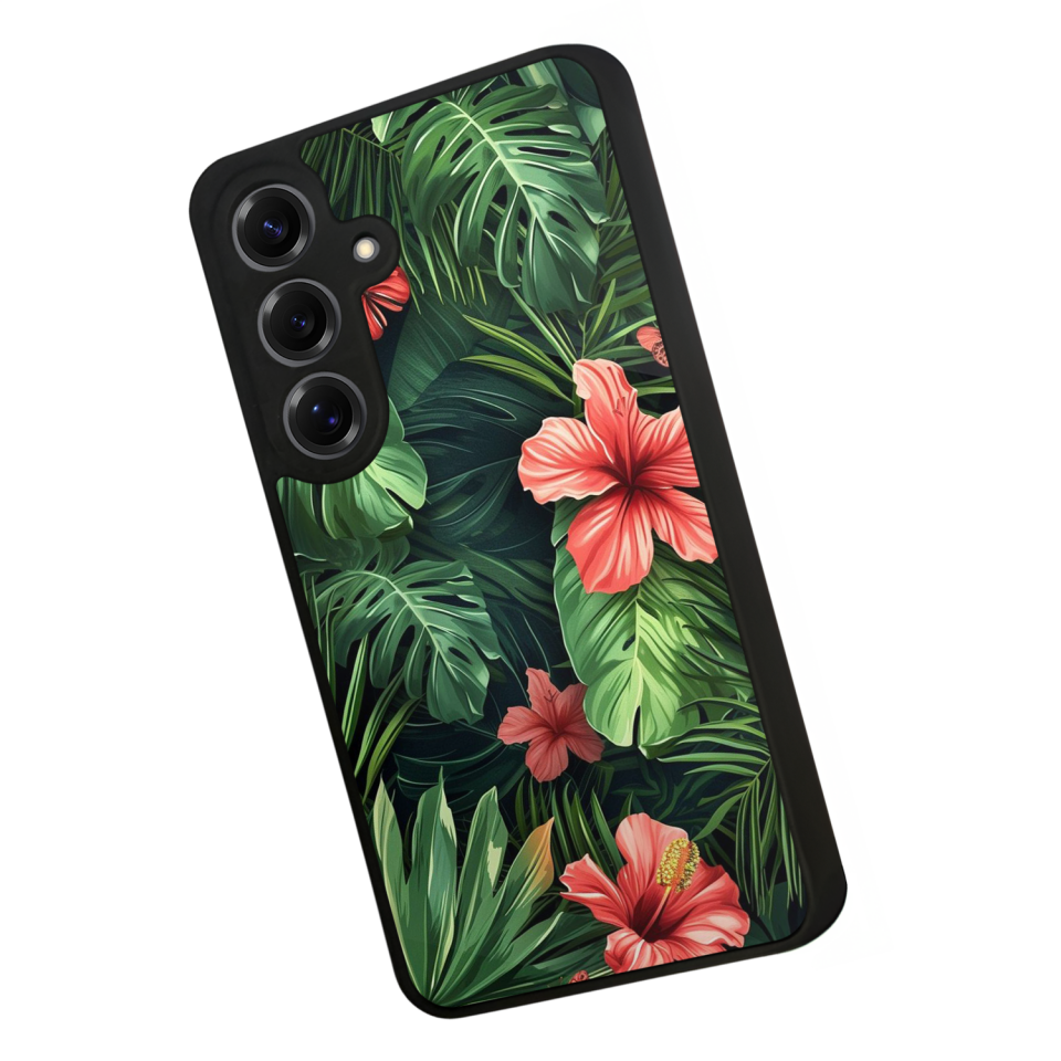 Samsung Galaxy S25 Uyumlu Botanik Tasarımlı Glossy Premium Kılıf
