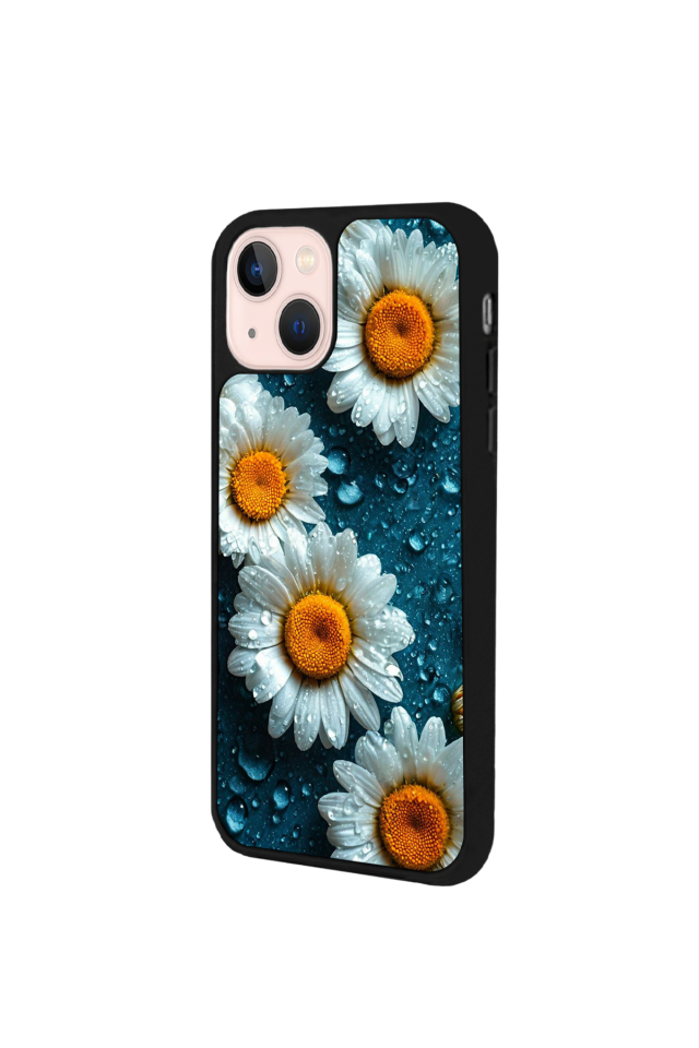 iPhone 13 Mini Uyumlu Cicek Tasarımlı Glossy Premium Kılıf
