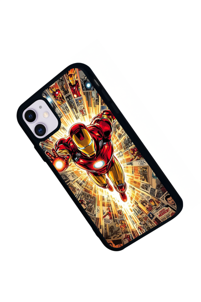 iPhone 11 Uyumlu Iron Man ( Demir Adam ) Tasarımlı Glossy Premium Kılıf