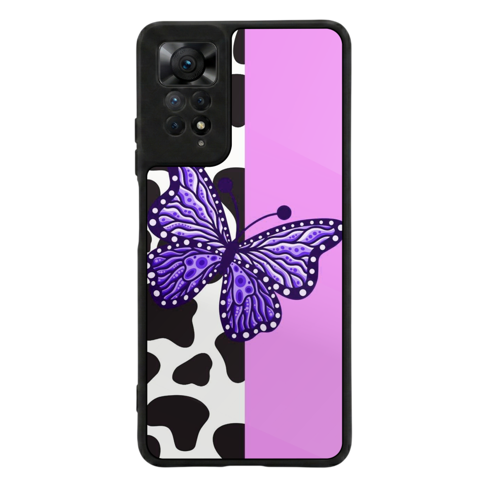 Xiaomi Redmi Note 11 Pro Uyumlu Kelebek Tasarımlı Glossy Premium Kılıf