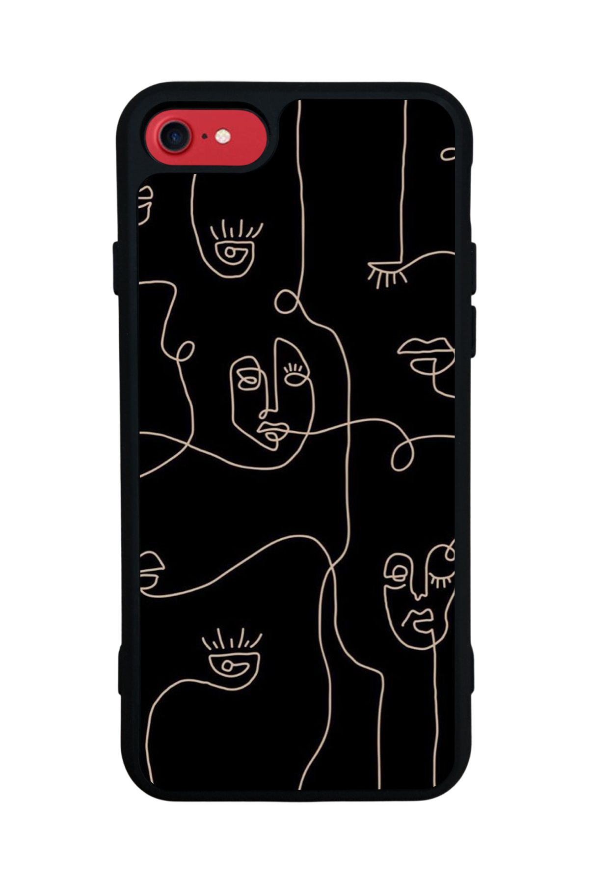 iPhone SE Uyumlu Line Art Tasarımlı Glossy Premium Kılıf