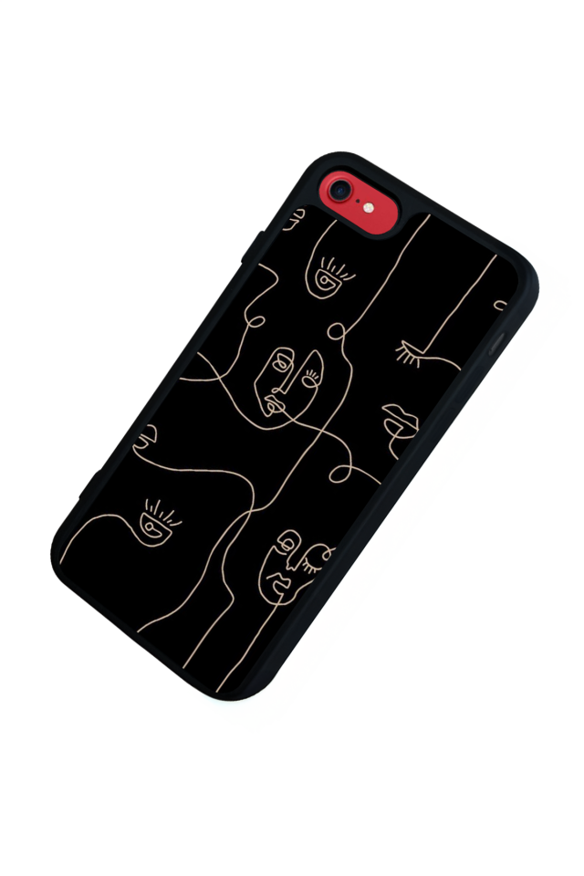 iPhone SE Uyumlu Line Art Tasarımlı Glossy Premium Kılıf