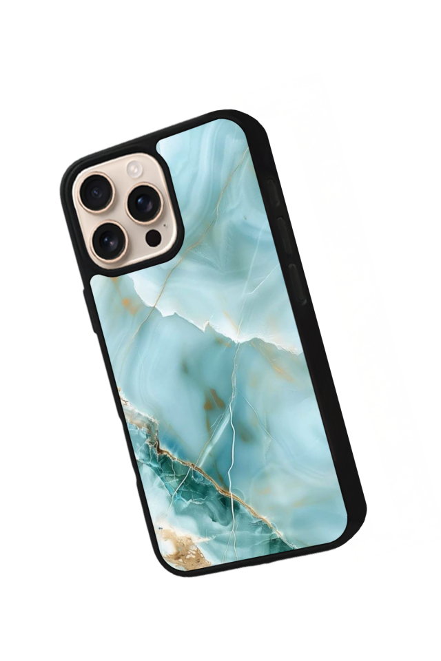 iPhone 15 Pro Max Uyumlu Mermer Marble Tasarımlı Glossy Premium Kılıf