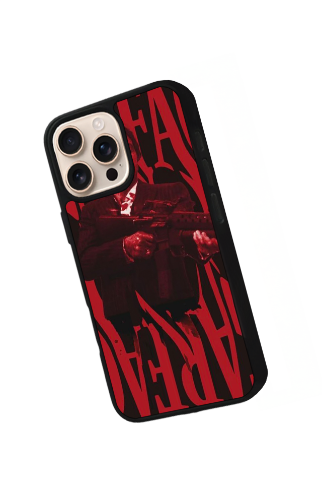 iPhone 14 Pro Uyumlu Scarface Tasarımlı Glossy Premium Kılıf