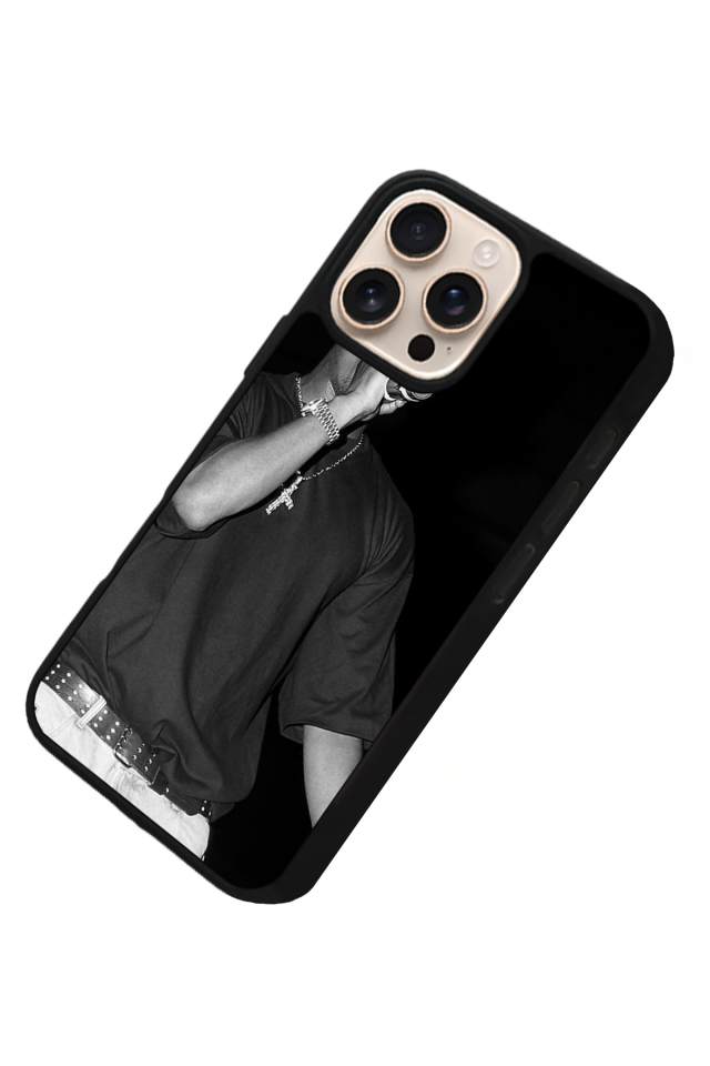 iPhone 15 Pro Uyumlu Tupac Tasarımlı Glossy Premium Kılıf
