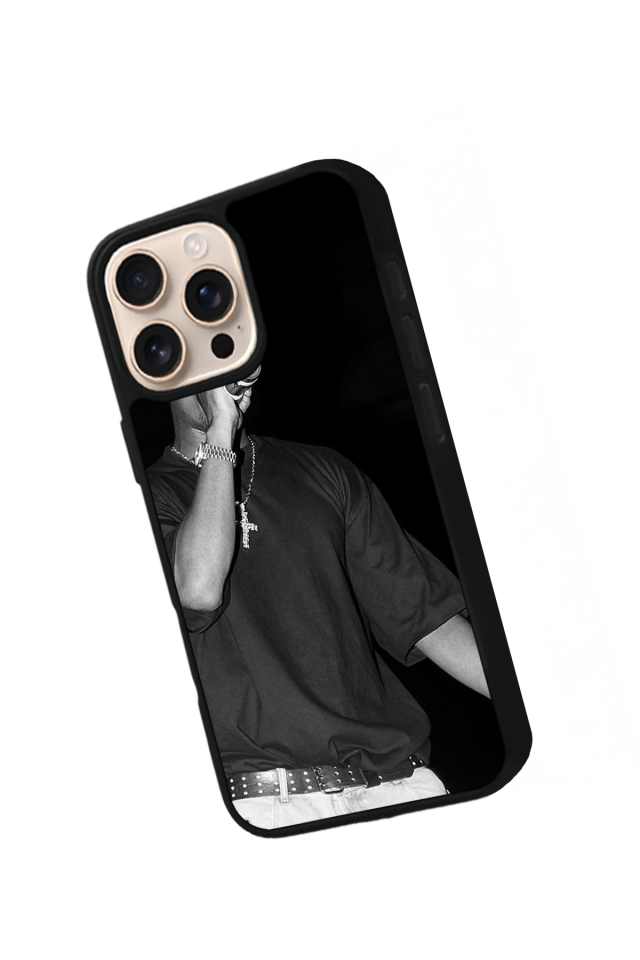 iPhone 15 Pro Uyumlu Tupac Tasarımlı Glossy Premium Kılıf