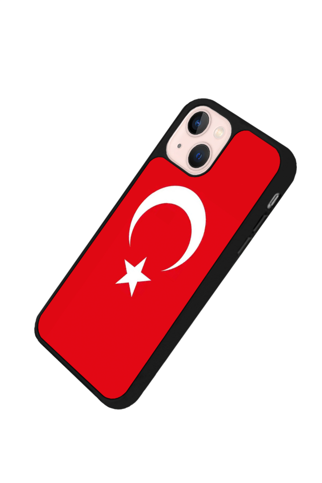 iPhone 14 Plus Uyumlu Türk Bayragi Tasarımlı Glossy Premium Kılıf