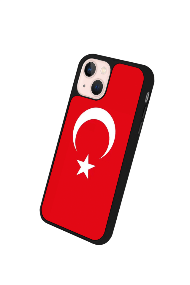 iPhone 14 Plus Uyumlu Türk Bayragi Tasarımlı Glossy Premium Kılıf