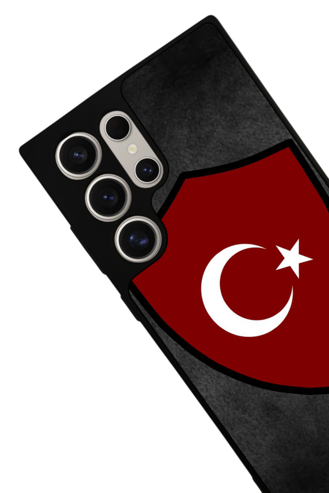Samsung Galaxy S22 Ultra Uyumlu Türk Bayragi Tasarımlı Glossy Premium Kılıf