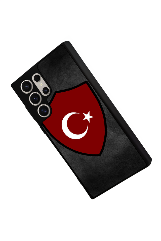 Samsung Galaxy S22 Ultra Uyumlu Türk Bayragi Tasarımlı Glossy Premium Kılıf