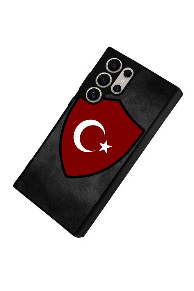 Samsung Galaxy S22 Ultra Uyumlu Türk Bayragi Tasarımlı Glossy Premium Kılıf
