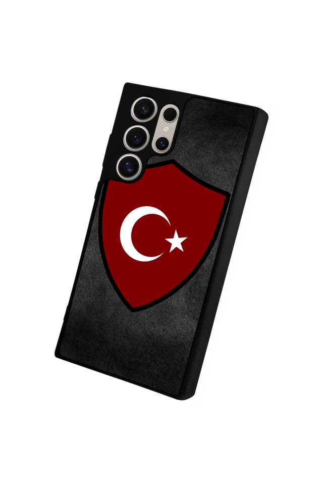 Samsung Galaxy S22 Ultra Uyumlu Türk Bayragi Tasarımlı Glossy Premium Kılıf