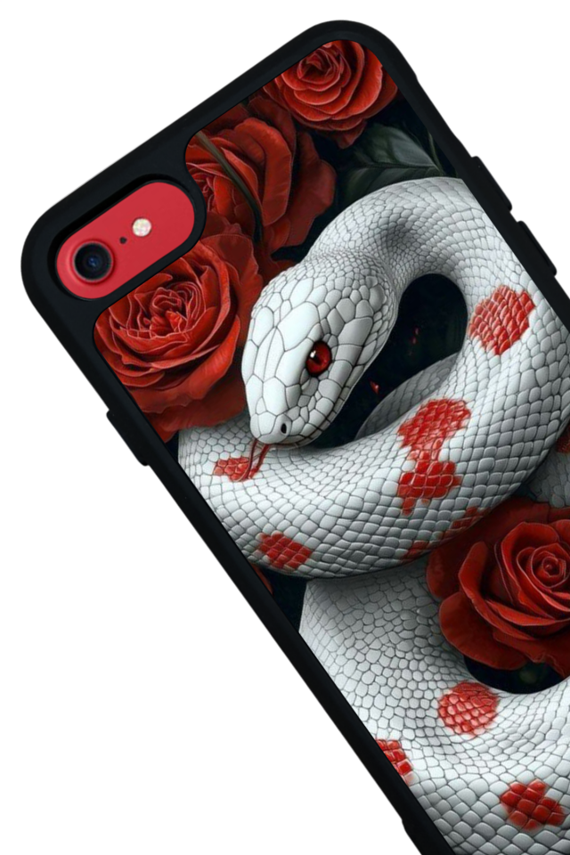 iPhone 8 Uyumlu Yılan Tasarımlı Glossy Premium Kılıf