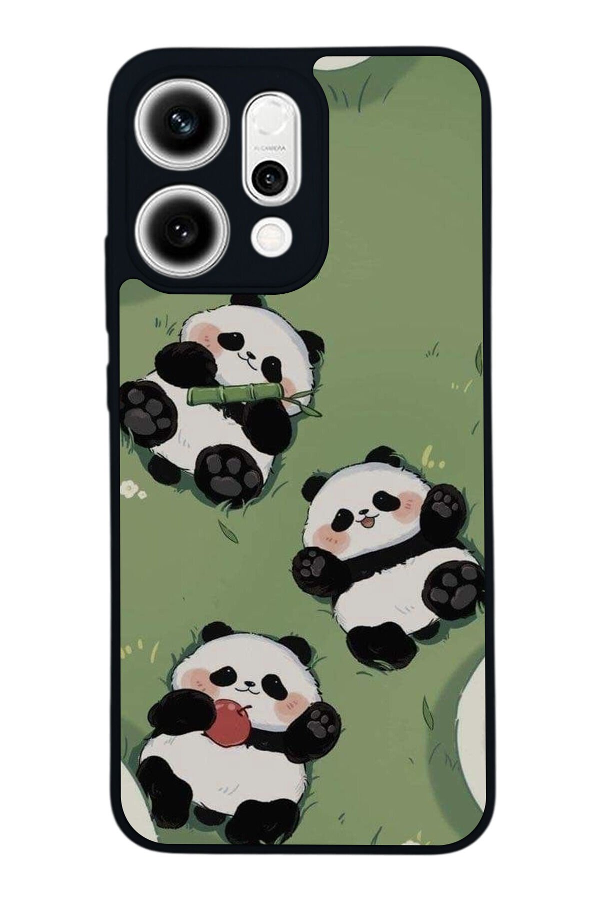 Oppo Reno 14 Uyumlu Panda Tasarımlı Glossy Premium Kılıf