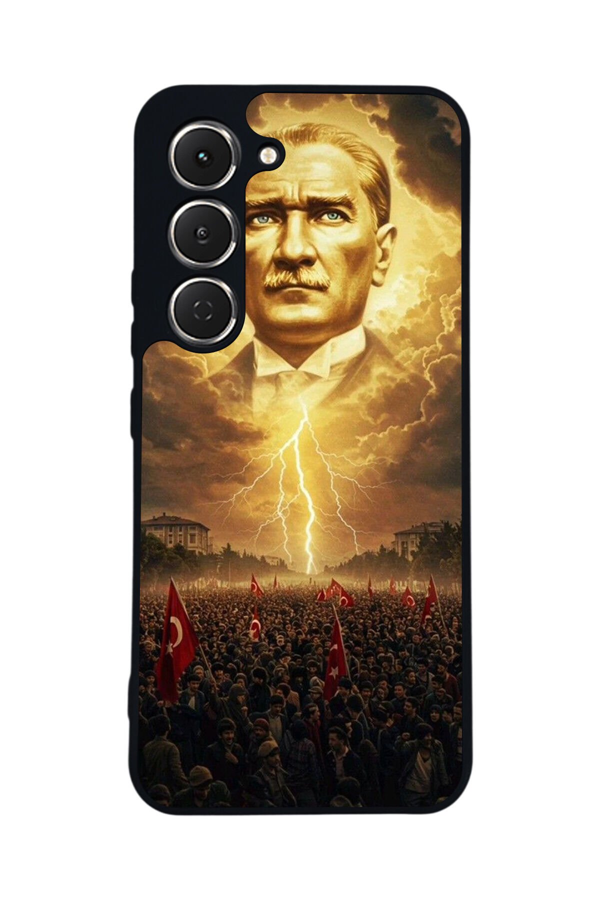 Tecno Spark 40 Pro Uyumlu Mustafa Kemal Ataturk Tasarımlı Glossy Premium Kılıf