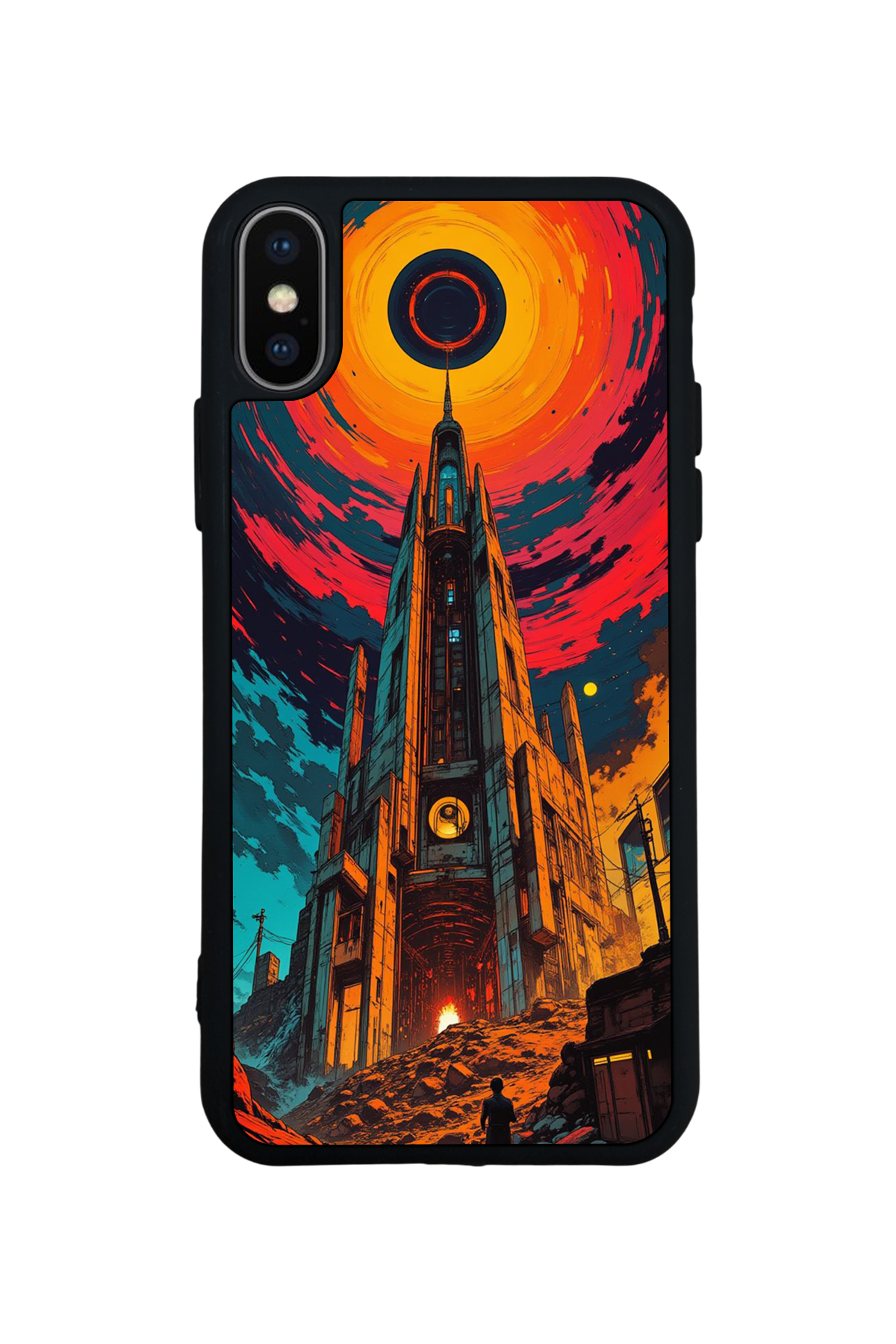 iPhone X/ XS Uyumlu Abstract Tasarımlı Glossy Premium Kılıf