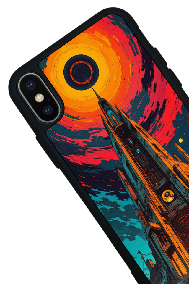 iPhone X/ XS Uyumlu Abstract Tasarımlı Glossy Premium Kılıf