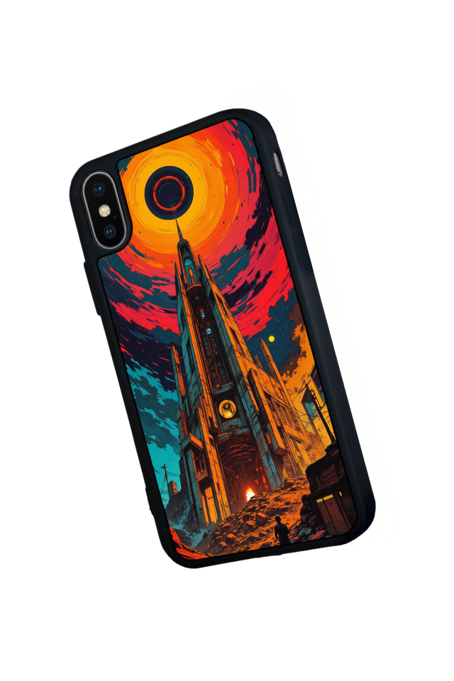 iPhone X/ XS Uyumlu Abstract Tasarımlı Glossy Premium Kılıf