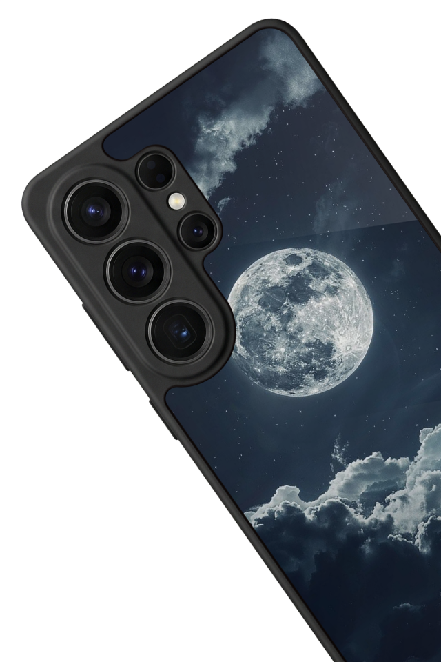 Samsung Galaxy S26 Ultra Uyumlu Ay Tasarımlı Glossy Premium Kılıf