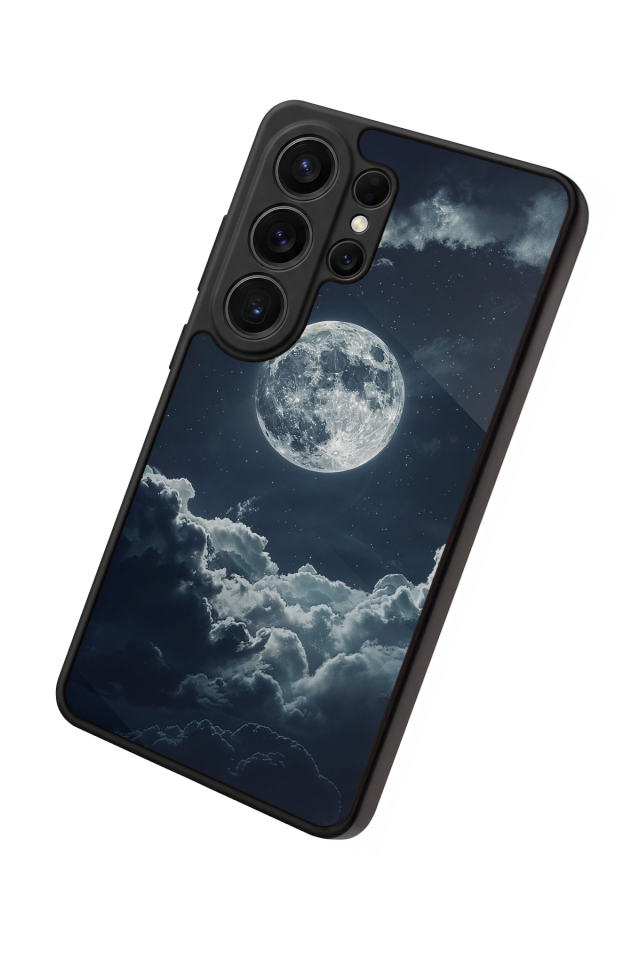 Samsung Galaxy S26 Ultra Uyumlu Ay Tasarımlı Glossy Premium Kılıf