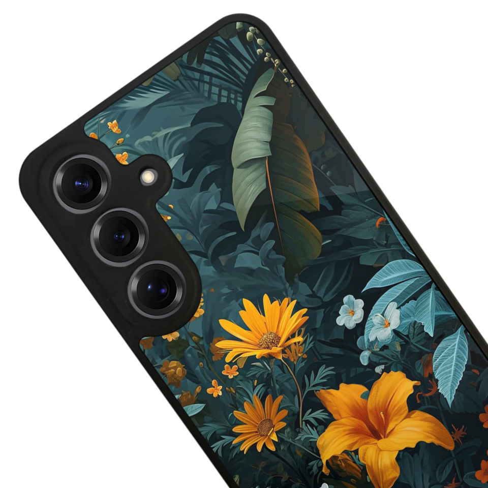 Samsung Galaxy S25 Uyumlu Botanik Tasarımlı Glossy Premium Kılıf
