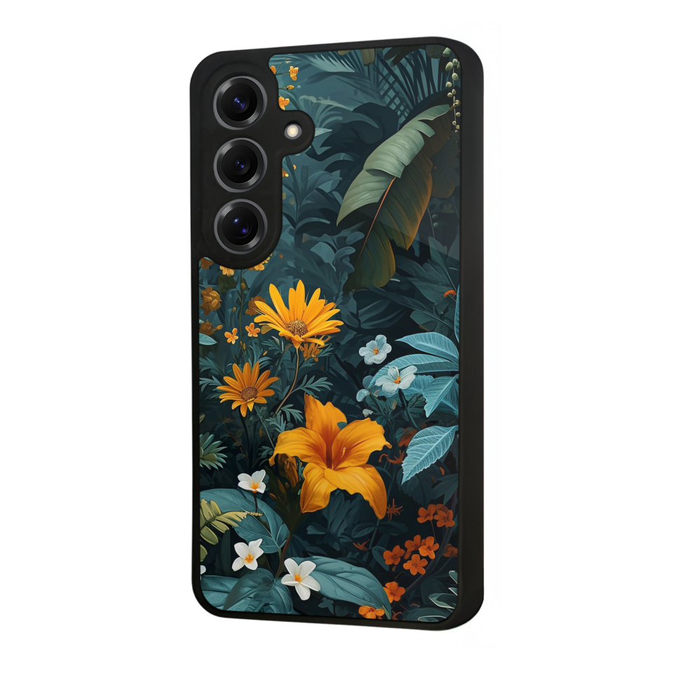 Samsung Galaxy S25 Uyumlu Botanik Tasarımlı Glossy Premium Kılıf