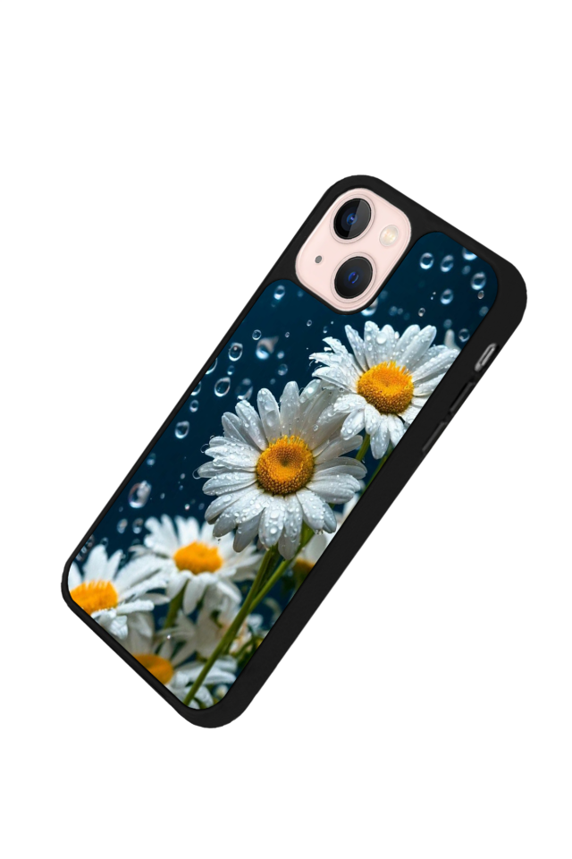 iPhone 13 Mini Uyumlu Cicek Tasarımlı Glossy Premium Kılıf
