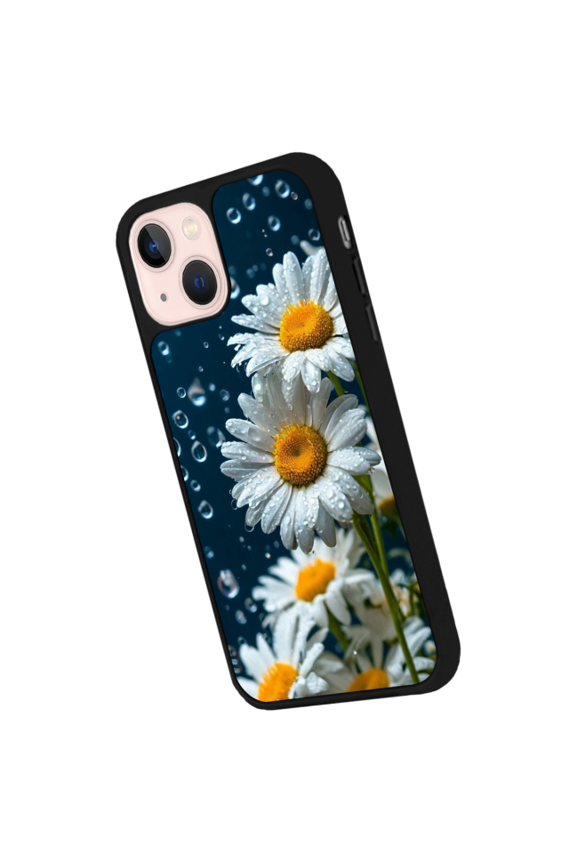 iPhone 13 Mini Uyumlu Cicek Tasarımlı Glossy Premium Kılıf
