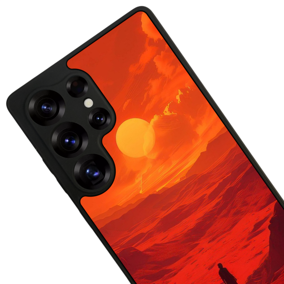 Samsung Galaxy S25 Ultra Uyumlu Güneş Tasarımlı Glossy Premium Kılıf