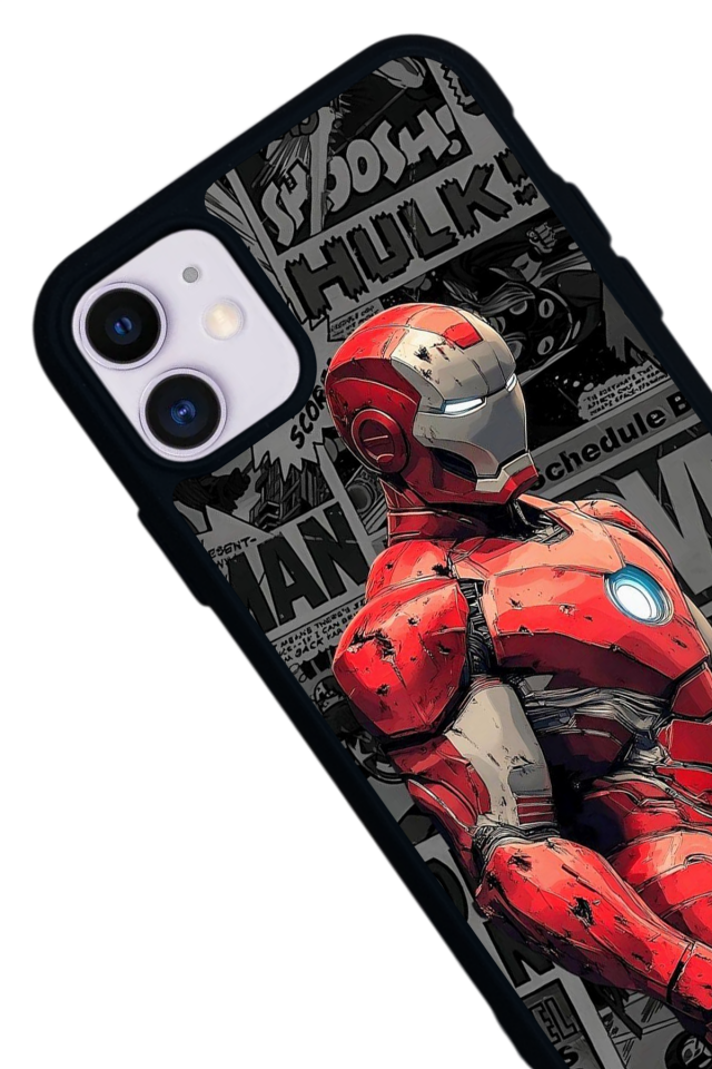 iPhone 11 Uyumlu Iron Man ( Demir Adam ) Tasarımlı Glossy Premium Kılıf