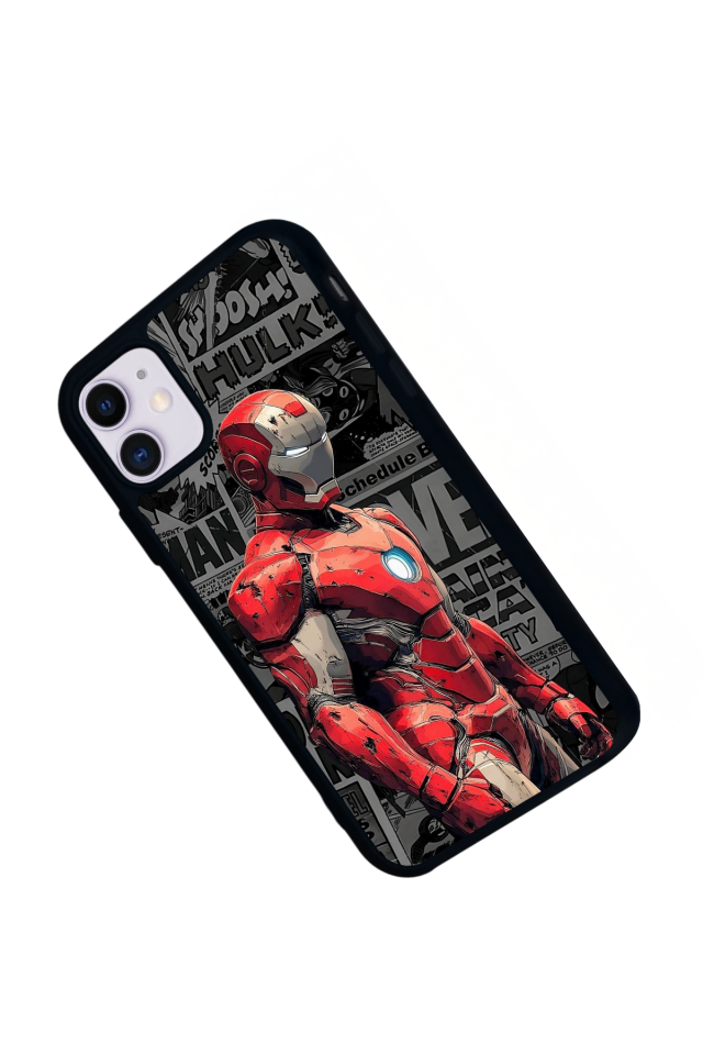 iPhone 11 Uyumlu Iron Man ( Demir Adam ) Tasarımlı Glossy Premium Kılıf