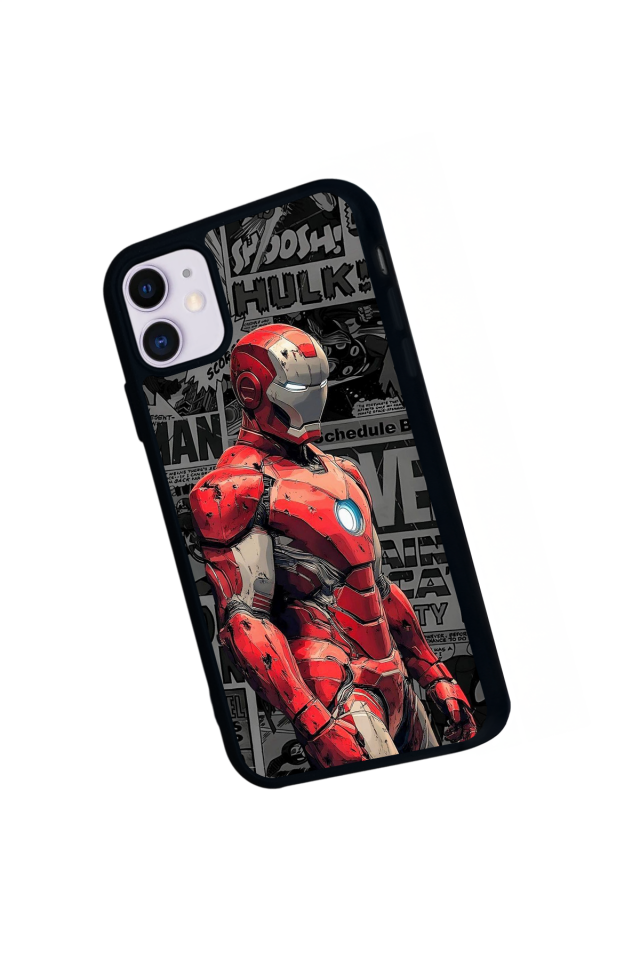 iPhone 11 Uyumlu Iron Man ( Demir Adam ) Tasarımlı Glossy Premium Kılıf