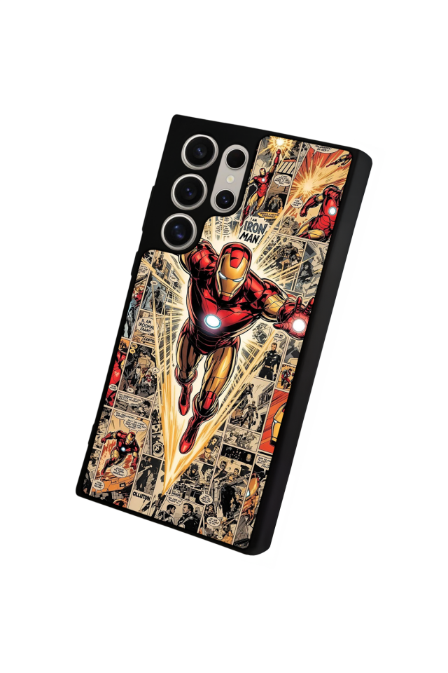 Samsung Galaxy S23 Ultra Uyumlu  Iron Man ( Demir Adam ) Tasarımlı Glossy Premium Kılıf
