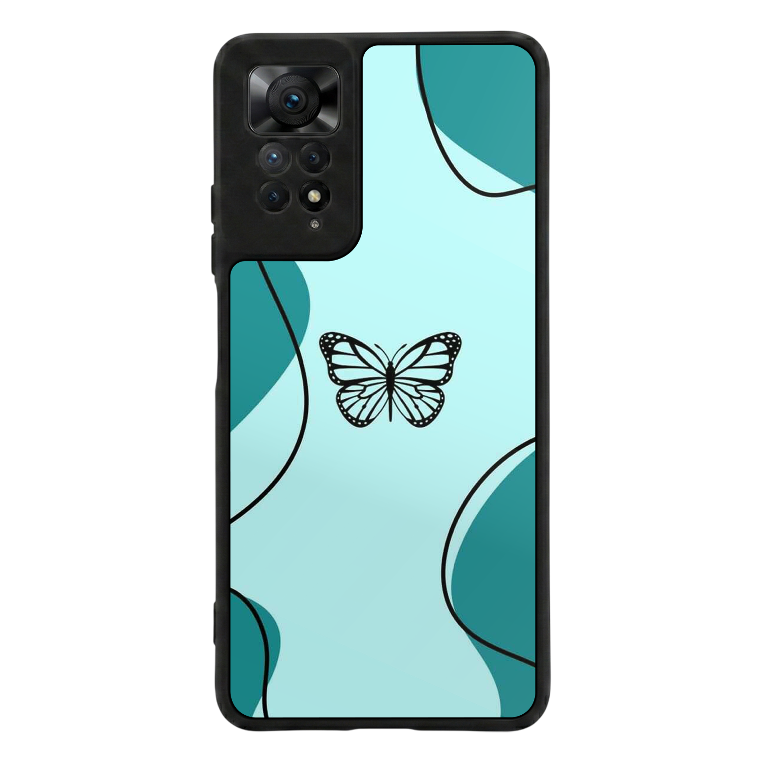 Xiaomi Redmi Note 11 Pro Uyumlu Kelebek Tasarımlı Glossy Premium Kılıf