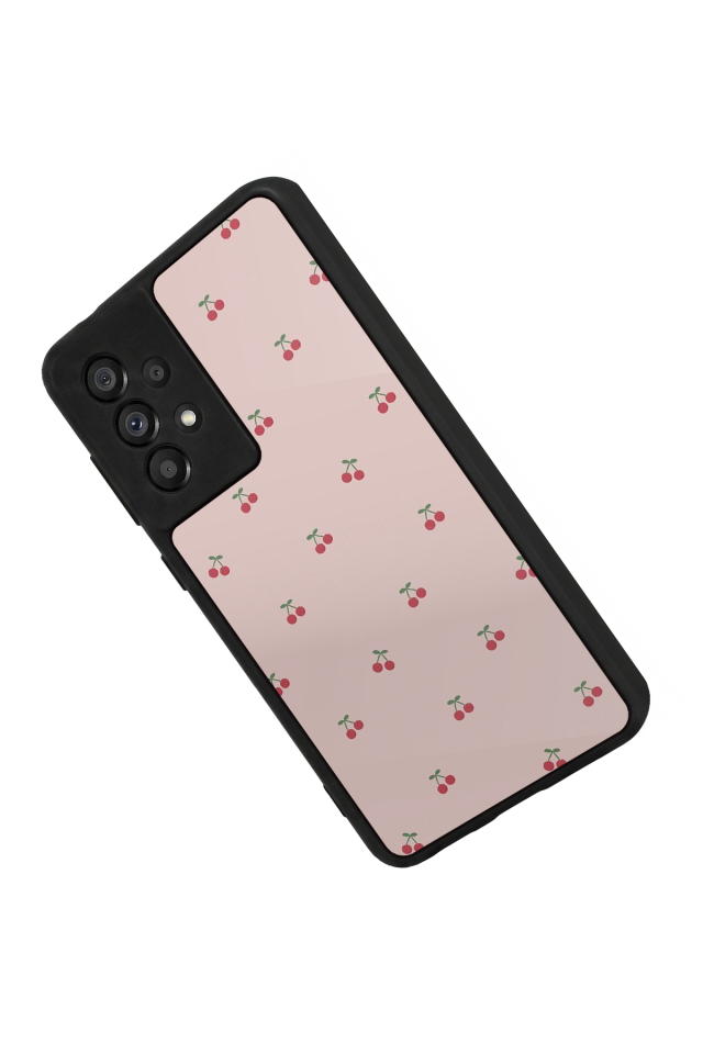Samsung Galaxy A73 Uyumlu Kiraz Tasarımlı Glossy Premium Kılıf