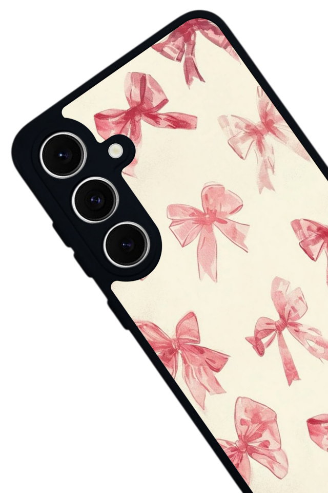 Samsung Galaxy S24 FE Uyumlu Kurdele Tasarımlı Glossy Premium Kılıf