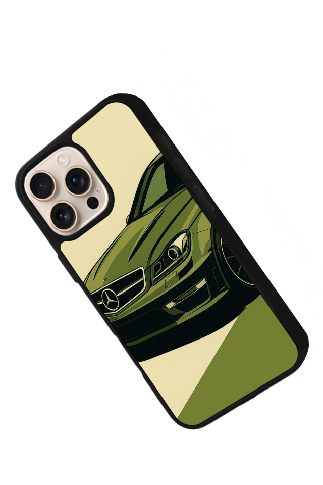 iPhone 16 Pro Uyumlu Mercedes Tasarımlı Glossy Premium Kılıf