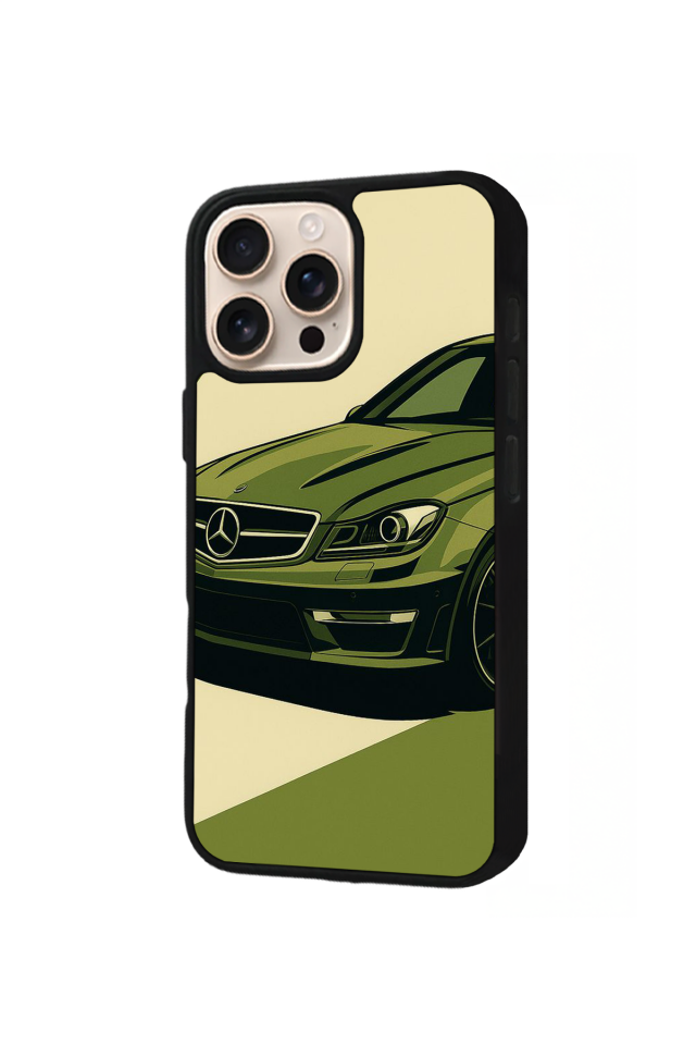 iPhone 16 Pro Uyumlu Mercedes Tasarımlı Glossy Premium Kılıf