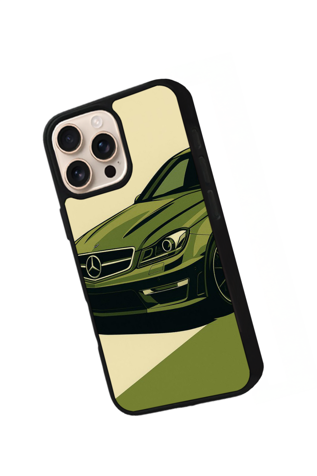 iPhone 16 Pro Uyumlu Mercedes Tasarımlı Glossy Premium Kılıf