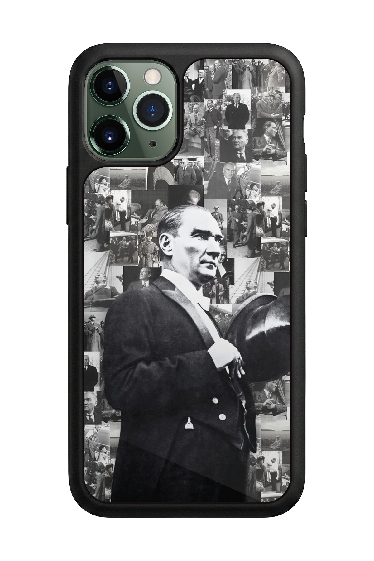 iPhone 11 Pro Max Uyumlu Mustafa Kemal Ataturk Tasarımlı Glossy Premium Kılıf