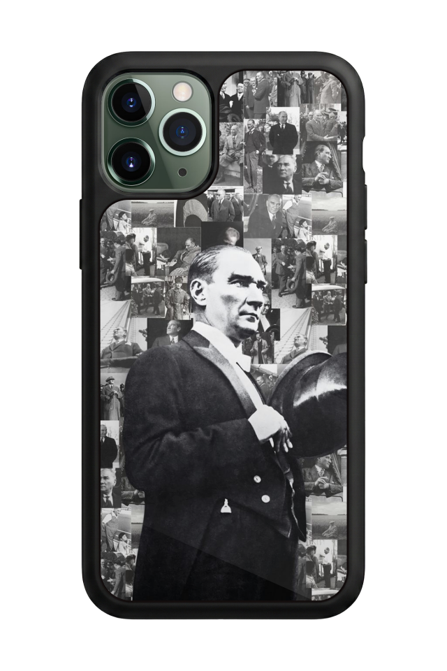 iPhone 11 Pro Max Uyumlu Mustafa Kemal Ataturk Tasarımlı Glossy Premium Kılıf