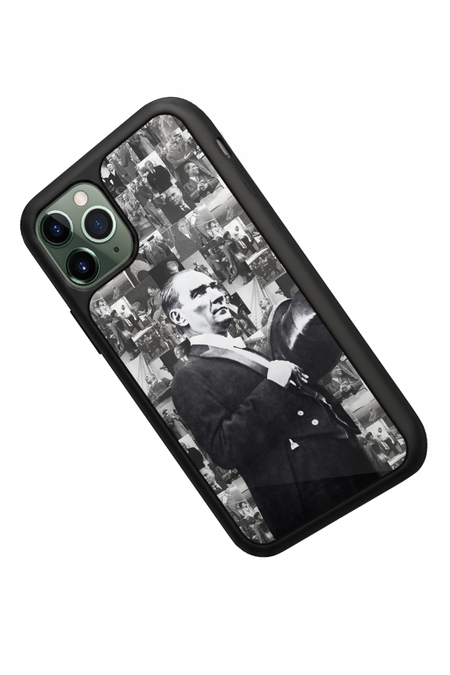 iPhone 11 Pro Max Uyumlu Mustafa Kemal Ataturk Tasarımlı Glossy Premium Kılıf