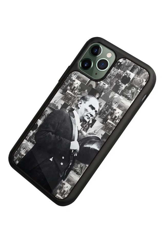 iPhone 11 Pro Max Uyumlu Mustafa Kemal Ataturk Tasarımlı Glossy Premium Kılıf