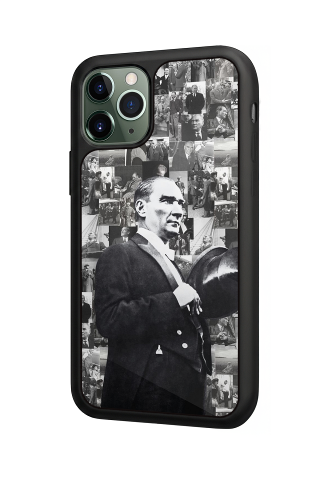 iPhone 11 Pro Max Uyumlu Mustafa Kemal Ataturk Tasarımlı Glossy Premium Kılıf