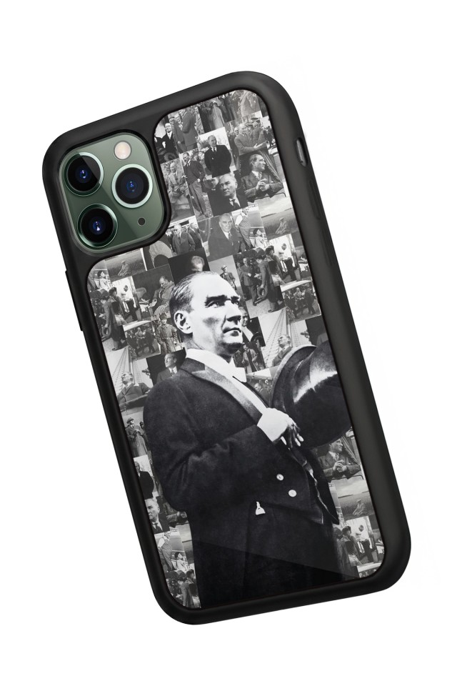 iPhone 11 Pro Max Uyumlu Mustafa Kemal Ataturk Tasarımlı Glossy Premium Kılıf