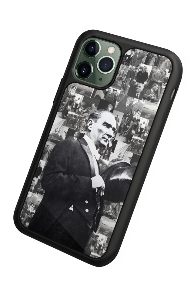 iPhone 11 Pro Max Uyumlu Mustafa Kemal Ataturk Tasarımlı Glossy Premium Kılıf