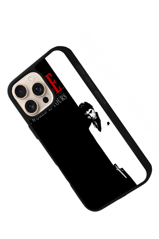 iPhone 14 Pro Uyumlu Scarface Tasarımlı Glossy Premium Kılıf